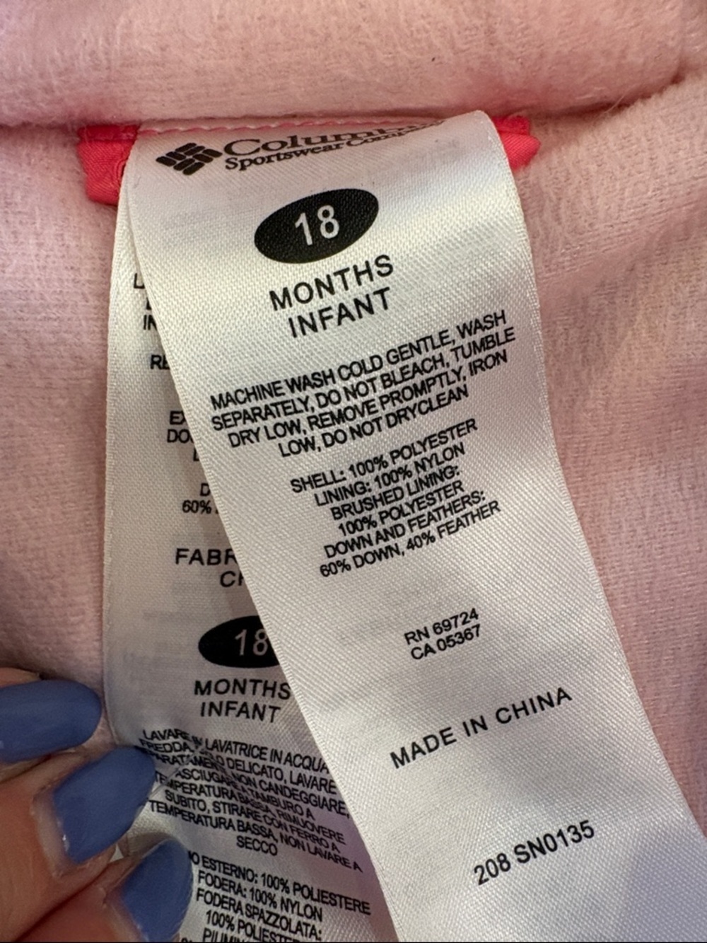 Columbia Infant Snuggly Bunny Bunting Snowsuit size 18 months - Picture 4 of 4
